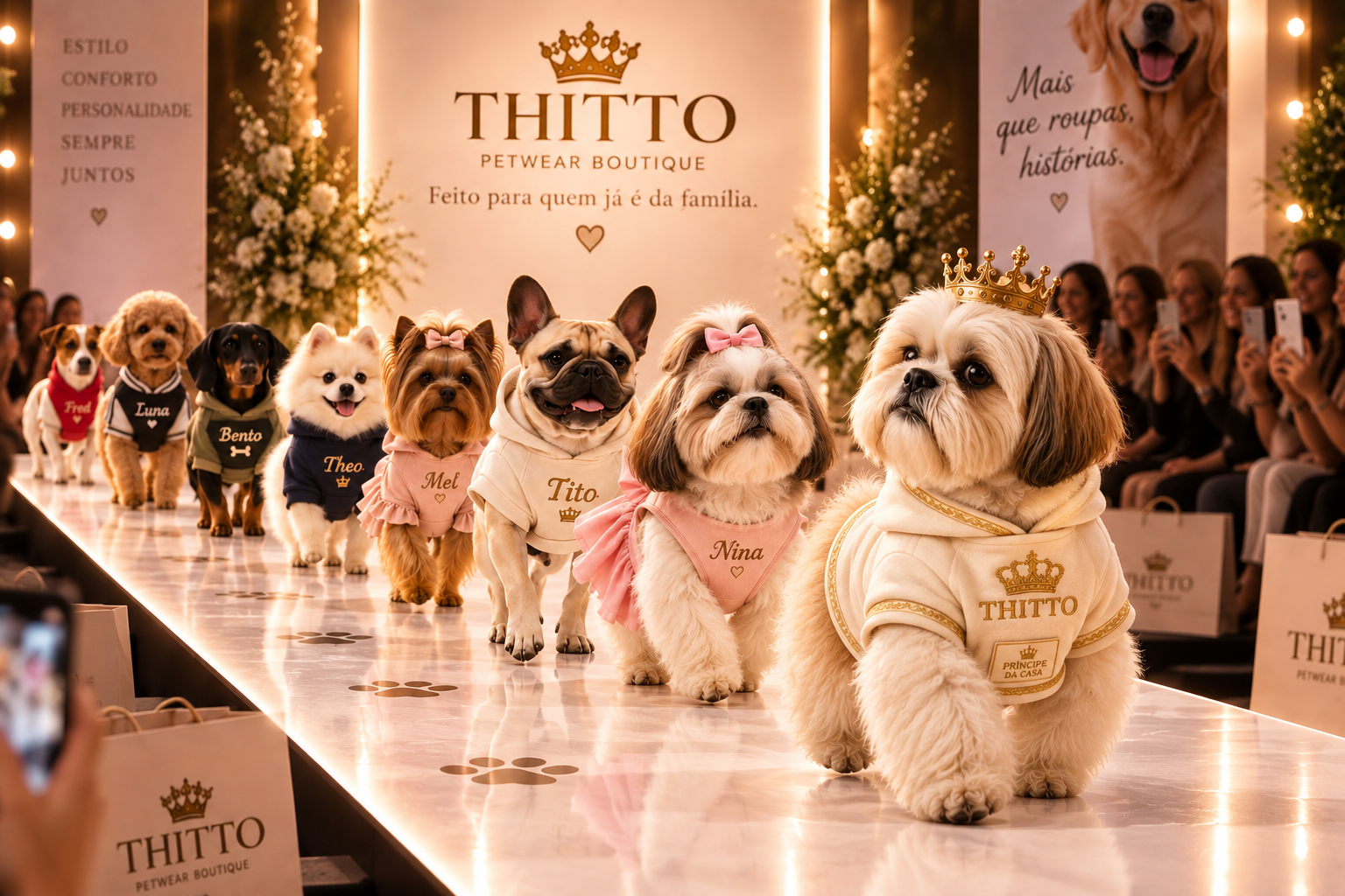 Página do site Thitto Petwear Boutique